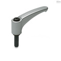 Elesa Black-oxide steel clamping element, threaded screw, ERM.44-1/4-20-079-C8 ERM-p (inch sizes)